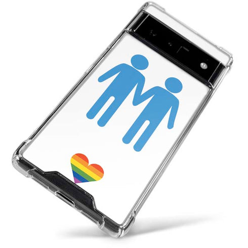 Blue Pride Google Pixel 6 Clear Case